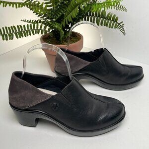 Ariat Women’s Kickback Leather‎ Clogs Suede Heel Cup Boho Cowgirl Black Size 7 B